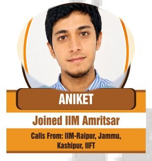 Aniket — 98.73 percentile in CAT; calls from IIFT and IIM Amritsar