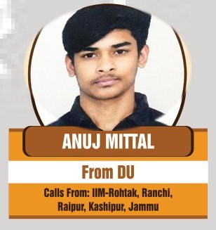 Anuj Mittal — 98 percentile in CAT
