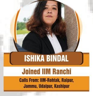 Ishika Bindal — 97 percentile in CAT, IIM Ranchi call