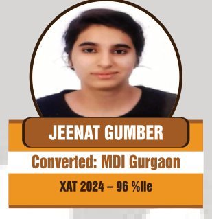 Jeenat Gumber — 96 percentile in XAT, MDI Gurgaon call