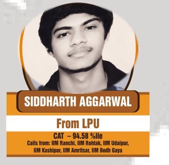 Siddharth Aggarwal — 94.58 percentile in CAT; calls from IIM Ranchi, Rohtak, Udaipur, Kashipur, Amritsar, Bodh Gaya