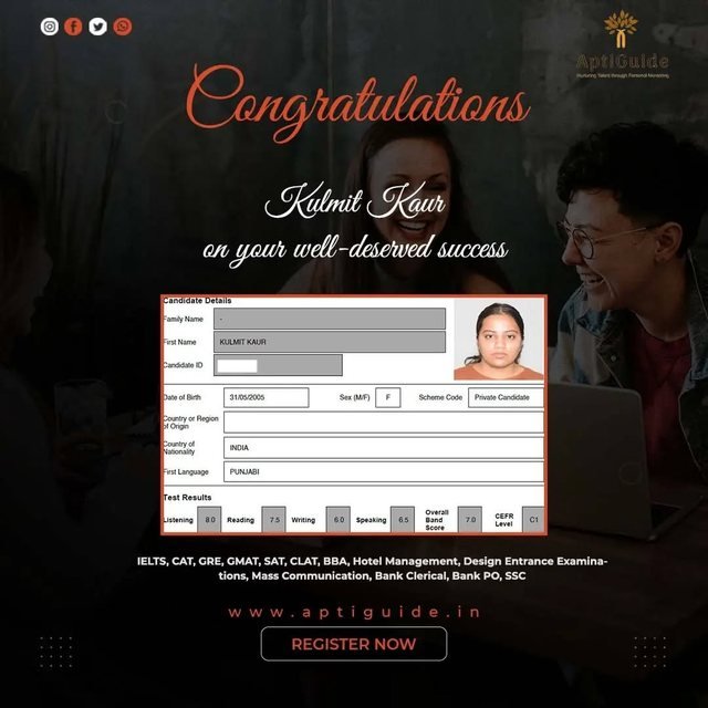 Kulmit Kaur — Overall band 7.0 in IELTS