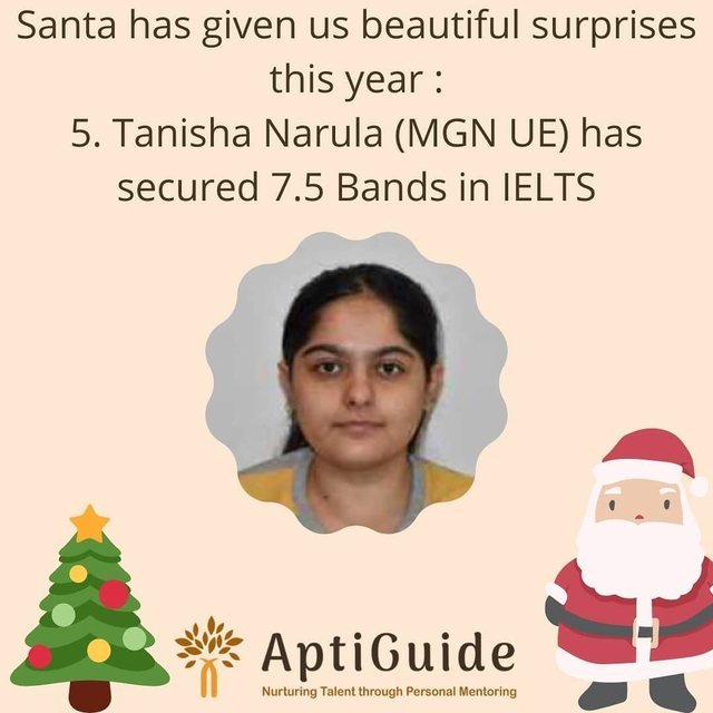 Tanisha Narula — Overall band 7.5 in IELTS