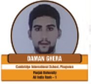 Daman Ghera — All India Rank 1 in Panjab University's law entrance