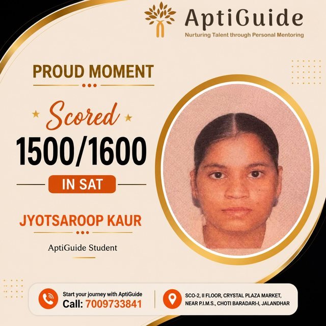 Jyotsaroop Kaur — Scored 1500/1600 on the SAT