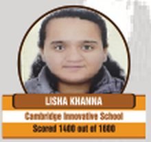 Lisha Khanna — Scored 1400/1600 on the SAT