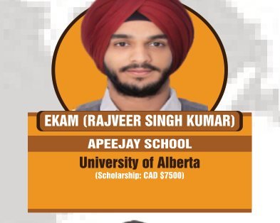 Ekam Rajveer Singh Kumar — Secured an international university offer
