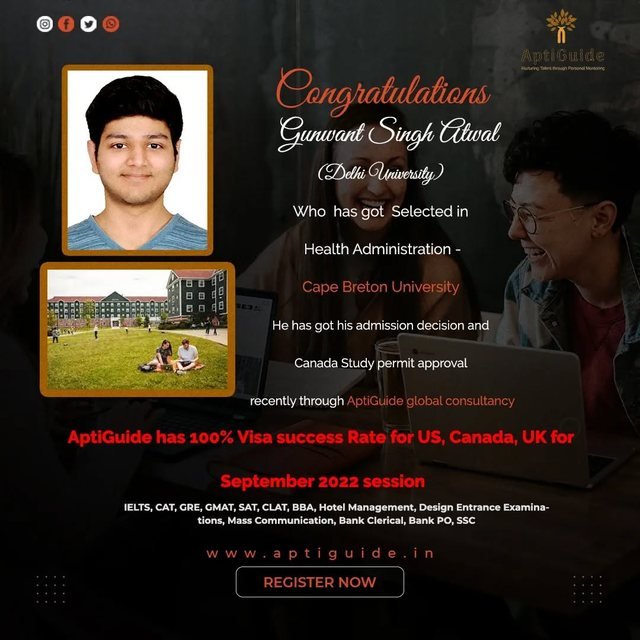 Gunwant Singh Atwal — Selected in PGD Health Administration at Cape Breton University, Canada study permit approved