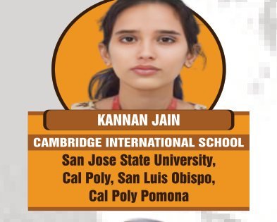 Kannan Jain — Secured an international university offer