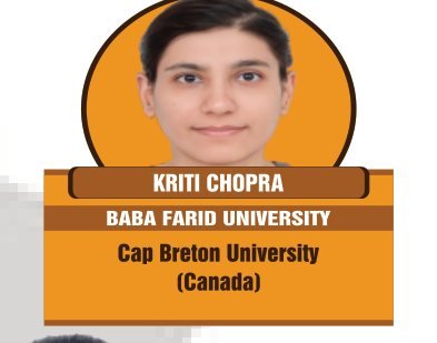 Kriti Chopra — Secured an international university offer
