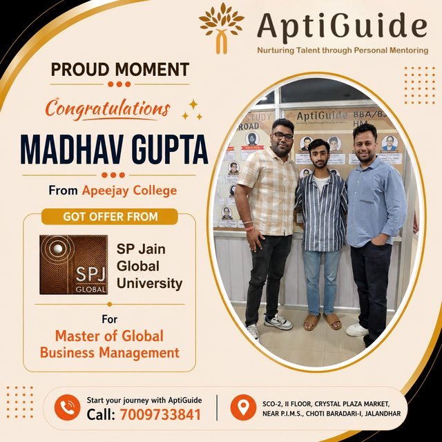 Madhav Gupta — SP Jain Global University
