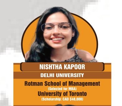 Nishtha Kapoor — Secured an international university offer