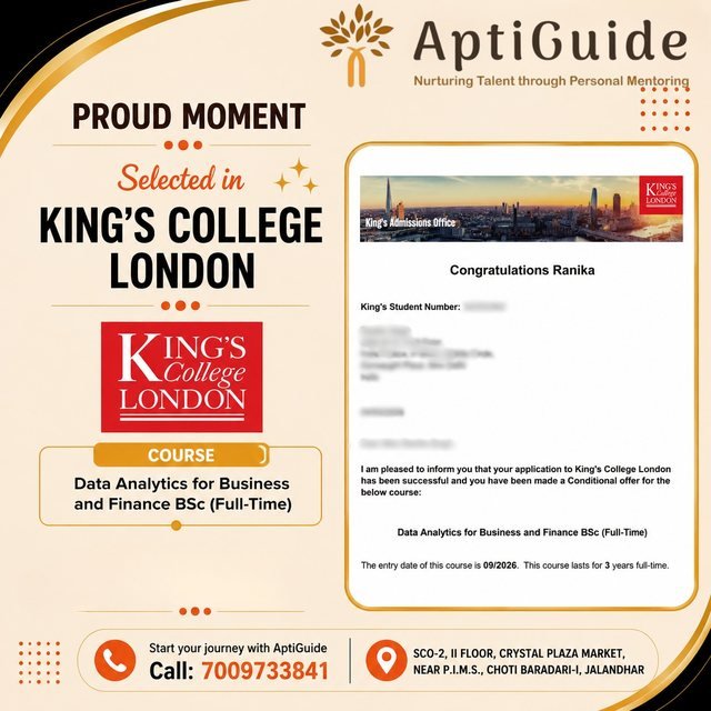 Ranika — King's College London - Data Analytics for Business and Finance BSc