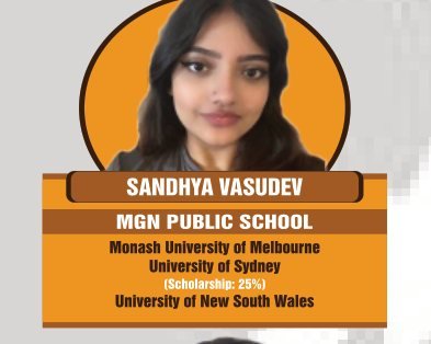 Sandhya Vasudev — Secured an international university offer