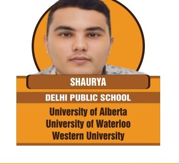 Shaurya — Secured an international university offer
