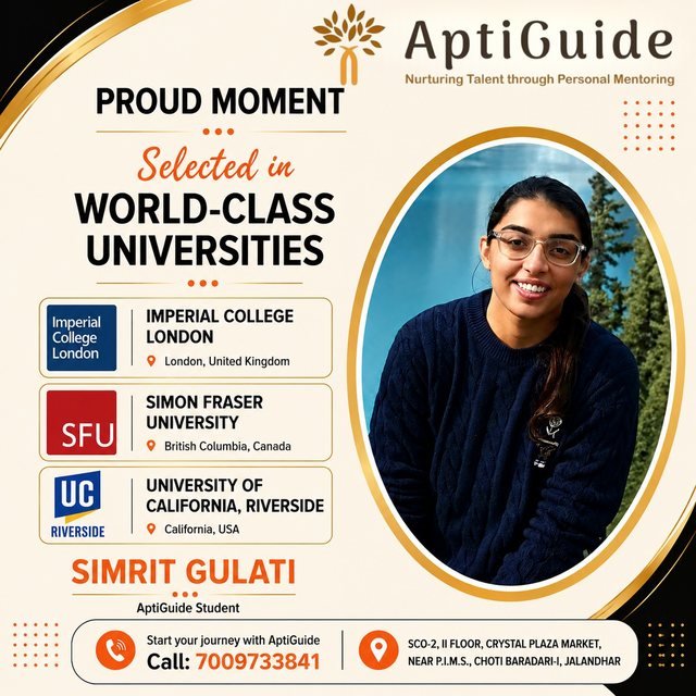 Simrit Gulati — World-class global university offers