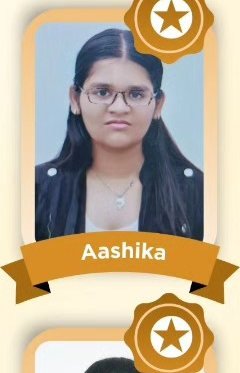 Aashika — Admitted to a leading Indian university