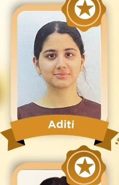 Aditi — Admitted to Christ University, Bangalore