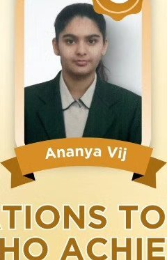 Ananya Vij — Admitted to a leading Indian university