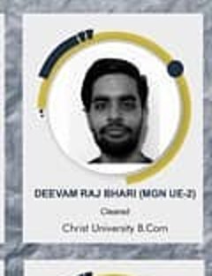 Deevam Raj Bhari — Admitted to a leading Indian university