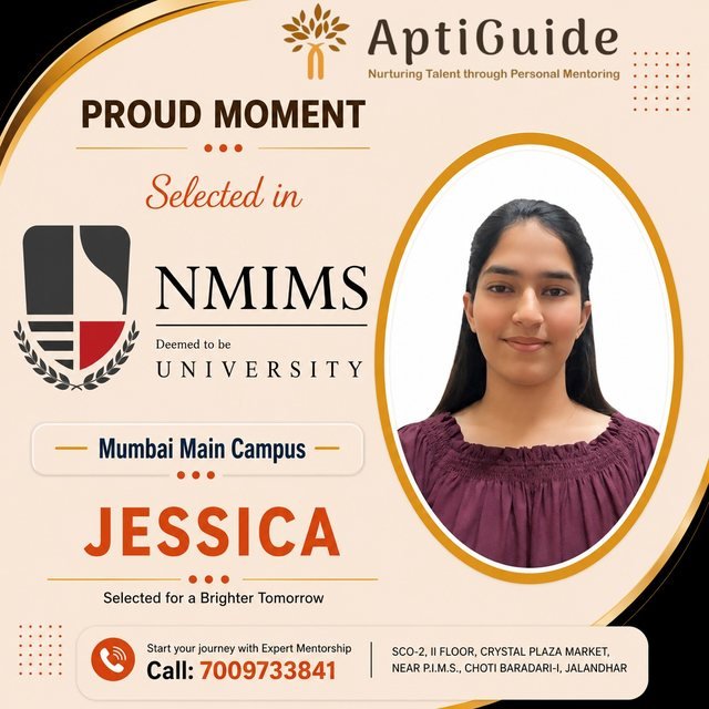 Jessica — Selected at NMIMS Mumbai Main Campus