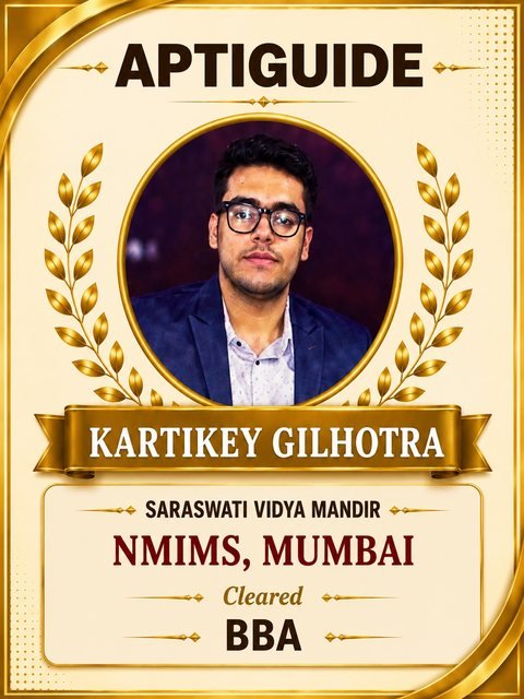 Kartikey Gilhotra — Admitted to Symbiosis International (Deemed University), Pune
