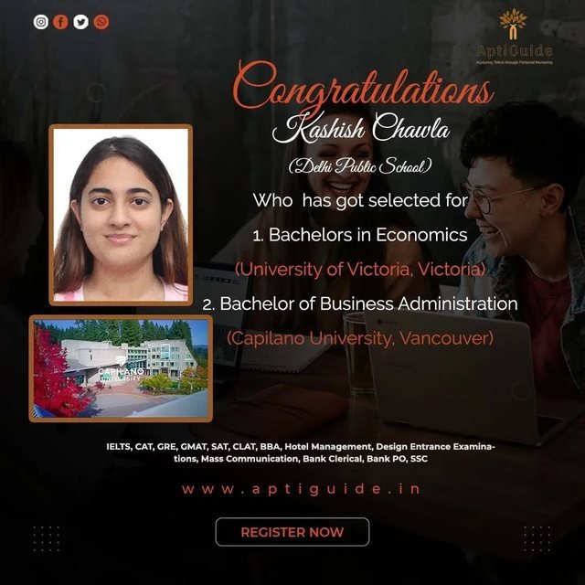 Krishika Chawla — Admitted to a leading Indian university