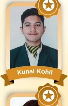 Kunal Kohli — Admitted to a leading Indian university