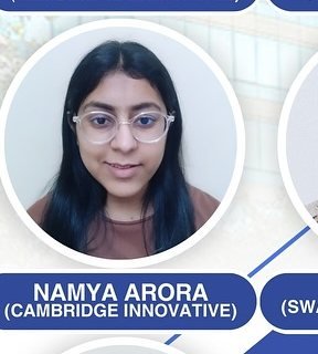 Namya Arora — Admitted to a leading Indian university