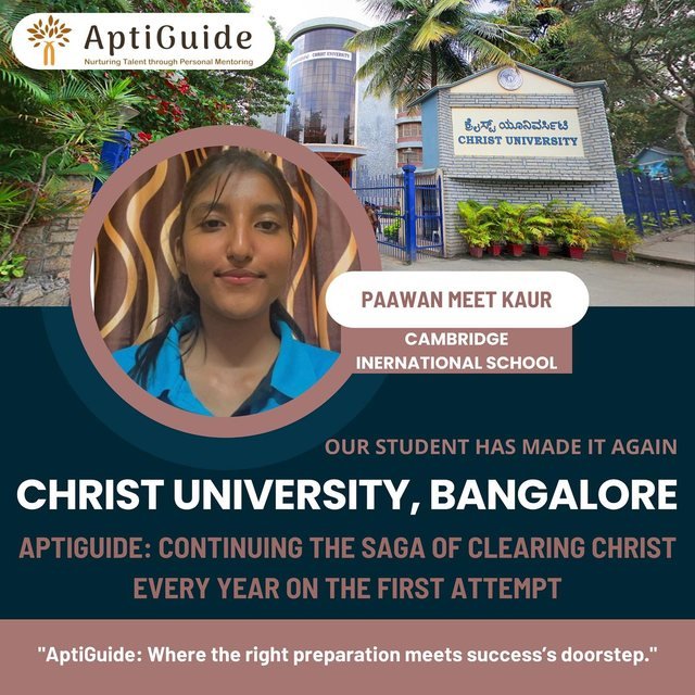 Paawan Meet Kaur — Admitted to a leading Indian university