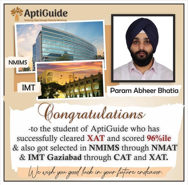 Param Abheer Bhatia — Admitted to a leading Indian university