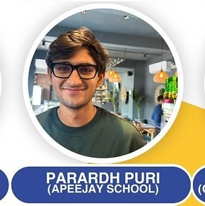 Parardh Puri — Admitted to a leading Indian university
