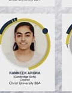 Ramneek Arora — Admitted to a leading Indian university