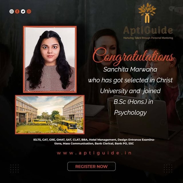 Sanchita Marwaha — Selected at Christ University