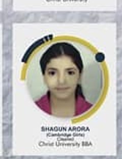 Shagun Arora — Admitted to a leading Indian university