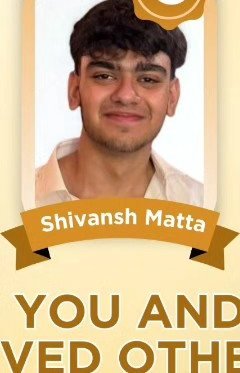 Shivansh Matta — Admitted to a leading Indian university