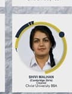 Shivi Malhan — Admitted to a leading Indian university