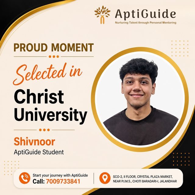 Shivnoor — Selected at Christ University, Bangalore