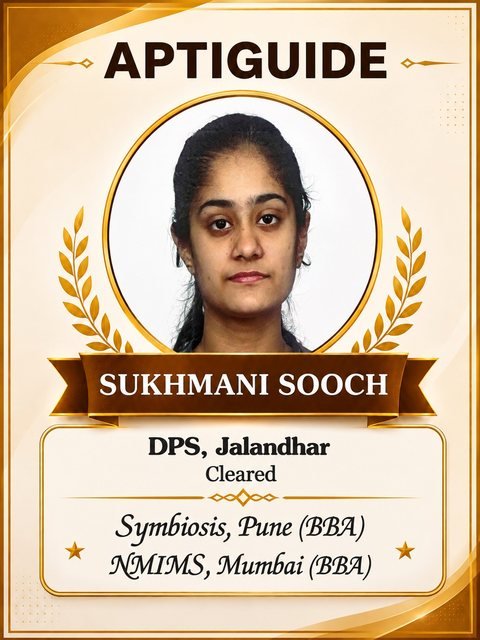 Sukhmani Sooch — Admitted to Symbiosis International (Deemed University), Pune