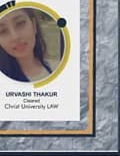 Urvashi Thakur — Admitted to a leading Indian university